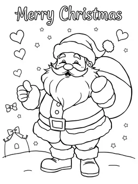 Merry Christmas coloring page